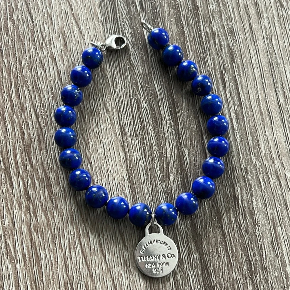 Tiffany & Co. lapis bead bracelet